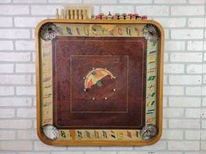 lot 123 image: ca. 1913 ARCHARENA Combination Game Board w Game Pieces - Would be awesome Game room Dcor - NO SHIPPING