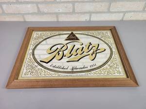 lot 151 image: Vintage Blatz Beer Mirror (1981) - Approx. 20 x 14