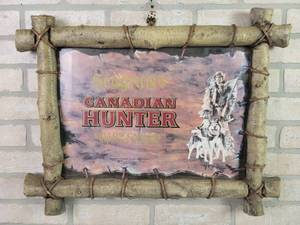 lot 157 image: Vintage Seagrams Canadian Hunter Whiskey Bar Sign - Approx. 24 x 18