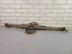 lot 166 image: Antique Sad Iron and Evener - NO SHIPPING