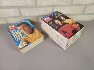 lot 175 image: Collection of Original Vintage Star Trek TV GUIDES - Includes (12) Issues