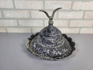 lot 395 image: Cast Aluminum Stove Finial w Eagle - Approx. 12 Diameter x 10 tall