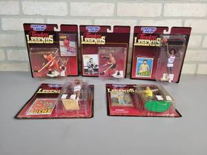 lot 411 image: (5) Starting Lineup Timeless Legends - Gordie Howe, Joe Louis, Wilt Chamberlain, Kareem-Abdul Jabbar and Arnold Palmer