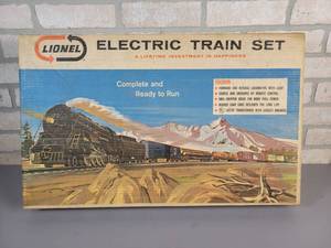 lot 412 image: LIONEL O-Scale Electric Train Set w Original Box - Incomplete