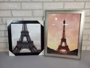 lot 426 image: (2) Eifel Tower Framed Prints - (14 x 14) & (14 x 18)