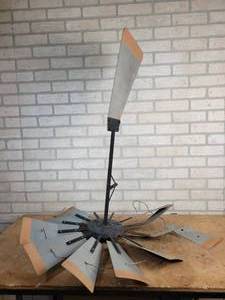 lot 429 image: Steel Windmill - Top Only - Fins are Approx. 29 Diameter - NO SHIPPING