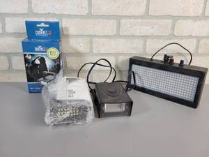 lot 440 image: Variable Color and Speed LED Strobe Light (Tested and Working) and (2) 110V Mini Strobe Lights (Tested and Working)