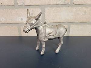 lot 2239 image: Cast Iron Donkey Penny Bank