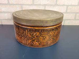 lot 2293 image: 1910s Rueckheim Bros. & Eckstein Reliable Confections Tin - in 1922 This company would become the The Cracker Jack Company