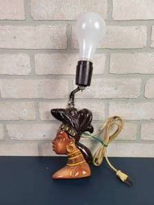 lot 2317 image: Mid-Century Modern Nubian Wall Lamp - WORKS