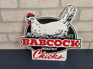 lot 2319 image: Single Sided BABCOCK Healthy Chicks Poly Sign