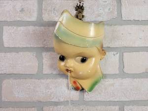 lot 2321 image: Vintage Chalkware MAPCO Wall Mount Twine Dispenser