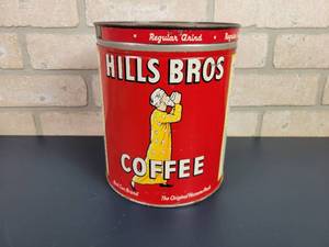 lot 2347 image: Antique 4# Hills Bros Coffee Can - San Francisco, CA