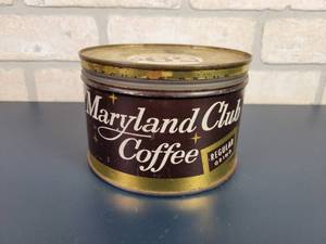 lot 2344 image: Antique 1# Maryland Club Coffee Can - Houston, TX