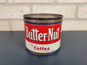 lot 2339 image: Antique 12# Butter-Nut Coffee Can - Omaha, Los Angeles & Philadelphia