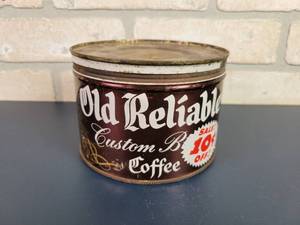 lot 2341 image: Antique 1# Old Reliable Custom Blend Coffee Can - Dayton, OH