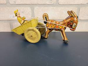 lot 2390 image: Vintage MARX Balky Mule Tin Litho Wind Up Toy - WORKS See Video