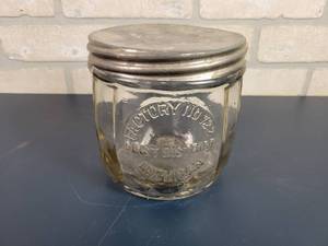 lot 2411 image: Vintage Glass FACTORY NO 722 First District Michigan Cigar Humidor Jar - 50 Cigars