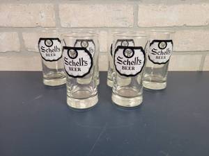 lot 2412 image: (6) 8oz Schells Beer Glasses - New Ulm, MN