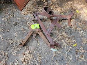 lot 114 image: (2) Antique Car Spare Tire Racks