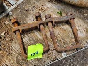 lot 174 image: Pair of FORD Model T Rear Spring Brackets