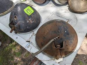 lot 191 image: (2) Antique Car Headlights