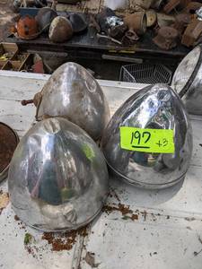 lot 197 image: (3) Antique Car Headlights