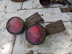 lot 256 image: Pair of Antique Taillights - Plastic Lens