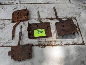 lot 266 image: (4) Antique Car Door Handle Assemblies