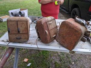 lot 265 image: (3) Antique Heater Assemblies