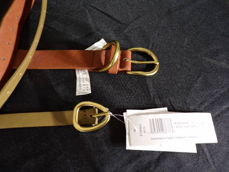 lot 391 image: Brand New with Tags 2 Ladies Thin Belts