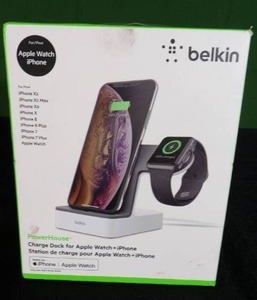lot 24 image: New  Belkin PowerHouse Charge Dock for Apple Watch  iPhone  -  MSRP $75.99