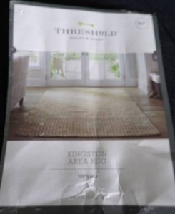 lot 34 image: Brand New Kingston Neutral Woven Rug - 5 x 7 - Threshold ((MSRP $100))