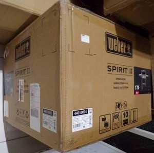 lot 1 image: Brand New Weber Spirit II E-210 2-Burner LP Gas Grill (44010001) - Black      (MSRP $499.99)