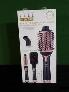 lot 39 image: Brand New ELLE Premiere 4-in-1 Blower Brush ((MSRP $49.99))
