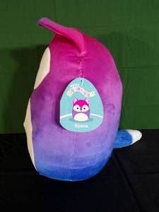 lot 42 image: Brand New with Tags Squishmallows 16 Syana the Pink to Purple Ombre Fox Plush Toy ((MSRP $24.99))