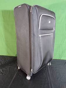 lot 93 image: Like NewMissing Zipper Handle  SWISSGEAR Checklite Softside Large Checked Suitcase - BLACK
