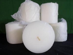 lot 128 image: New  Lot of 6 - Unscented Oversized Tea Candles (Apprx 3x4h)