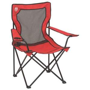 lot 27 image: New  Coleman Broadband Mesh Quad Chair Camping Chair 4 Leg(s) - Red