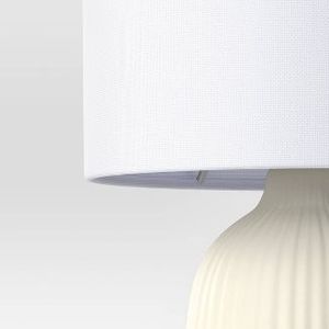 lot 61 image: Brand New Fluted Ceramic Mini Table Lamp - Threshold