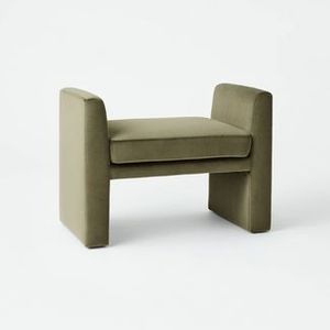 lot 65 image: Brand New Vernon Ottoman - Threshold designed with Studio McGee ((MSRP $140))