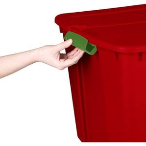 lot 66 image: Brand New Lot of 6 - 20gal Latching Storage Totes - Red - Brightroom ((MSRP $60))