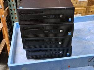lot 137 image: Lot of (4) HP Desktop PC ProDesk 600 G1 SFF