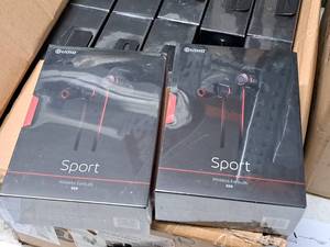 lot 174 image: Lot of (2) Audio Sport Red Wireless Earbuds (New in Box)