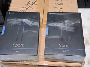 lot 184 image: Lot of (2) Audio Sport Blue Wireless Earbuds (New in Box)