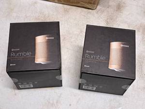 lot 198 image: Lot of (2) Audio Rumble Bluetooth Wifi Speaker (New in Box)