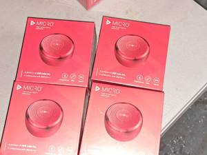 lot 247 image: Lot of (4) ADX Labs Micro2 Red TWS Bluetooth Speaker (New in Box)