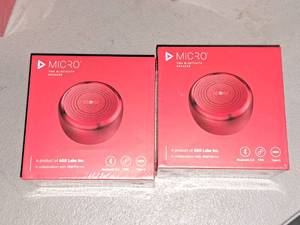 lot 250 image: Lot of (2) ADX Labs Micro2 Red TWS Bluetooth Speaker (New in Box)