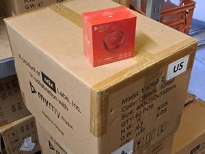 lot 253 image: Lot of (10) ADX Labs Micro2 Red TWS Bluetooth Speaker (New in Box)