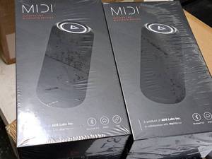 lot 274 image: Lot of (2) ADX Labs Midi2 Black Outdoor TWS Bluetooth Speaker (New in Box)